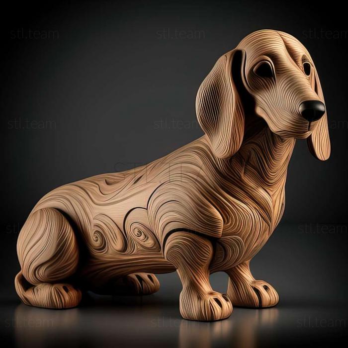 3D model Alpine Dachshund Hound dog (STL)